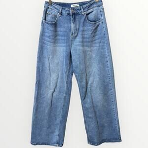 HDLTE Wide Leg High-Rise Jeans Size Large (30-31)